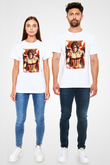 Attack On Titan Baskılı Unisex Siyah Tişört - Tshirt
