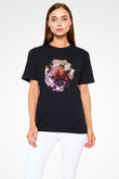Attack On Titan Baskılı Unisex Siyah Tişört - Tshirt