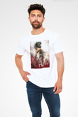 Attack On Titan Baskılı Unisex Siyah Tişört - Tshirt