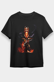 Attack On Titan Baskılı Unisex Siyah Tişört - Tshirt