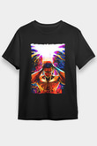 Attack On Titan Baskılı Unisex Siyah Tişört - Tshirt