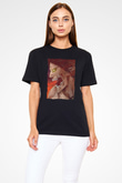 Attack On Titan Baskılı Unisex Siyah Tişört - Tshirt