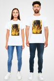 Attack On Titan Baskılı Unisex Siyah Tişört - Tshirt