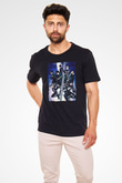 Attack On Titan Baskılı Unisex Siyah Tişört - Tshirt