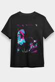 Attack On Titan Baskılı Unisex Siyah Tişört - Tshirt