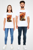 Attack On Titan Baskılı Unisex Siyah Tişört - Tshirt