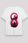 Attack On Titan Baskılı Unisex Siyah Tişört - Tshirt
