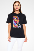Attack On Titan Baskılı Unisex Siyah Tişört - Tshirt