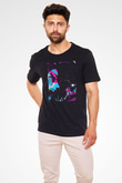 Attack On Titan Baskılı Unisex Siyah Tişört - Tshirt