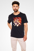 Attack On Titan Baskılı Unisex Siyah Tişört - Tshirt