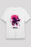 Attack On Titan Baskılı Unisex Siyah Tişört - Tshirt