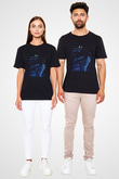 Attack On Titan Baskılı Unisex Siyah Tişört - Tshirt