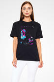 Attack On Titan Baskılı Unisex Siyah Tişört - Tshirt