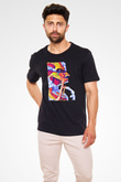 Attack On Titan Baskılı Unisex Siyah Tişört - Tshirt