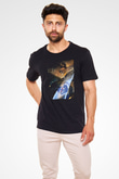 Attack On Titan Baskılı Unisex Siyah Tişört - Tshirt