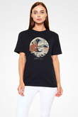 Attack On Titan Baskılı Unisex Siyah Tişört - Tshirt