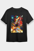 Attack On Titan Baskılı Unisex Siyah Tişört - Tshirt