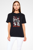 Attack On Titan Baskılı Unisex Siyah Tişört - Tshirt