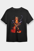Attack On Titan Baskılı Unisex Siyah Tişört - Tshirt