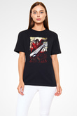 Attack On Titan Baskılı Unisex Siyah Tişört - Tshirt