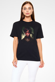 Attack On Titan Baskılı Unisex Siyah Tişört - Tshirt