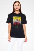 Attack On Titan Baskılı Unisex Siyah Tişört - Tshirt