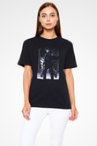 Attack On Titan Baskılı Unisex Siyah Tişört - Tshirt