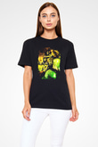 Attack On Titan Baskılı Unisex Siyah Tişört - Tshirt