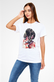 Attack On Titan Baskılı Unisex Siyah Tişört - Tshirt