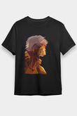 Attack On Titan Baskılı Unisex Siyah Tişört - Tshirt