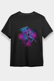 Attack On Titan Baskılı Unisex Siyah Tişört - Tshirt
