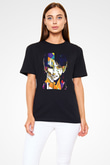Attack On Titan Baskılı Unisex Siyah Tişört - Tshirt