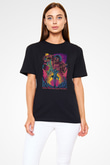 Attack On Titan Baskılı Unisex Siyah Tişört - Tshirt