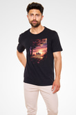 Attack On Titan Baskılı Unisex Siyah Tişört - Tshirt