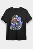 Attack On Titan Baskılı Unisex Siyah Tişört - Tshirt
