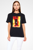Attack On Titan Baskılı Unisex Siyah Tişört - Tshirt