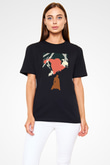 Attack On Titan Baskılı Unisex Siyah Tişört - Tshirt