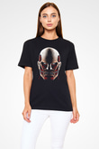Attack On Titan Baskılı Unisex Siyah Tişört - Tshirt