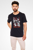 Attack On Titan Baskılı Unisex Siyah Tişört - Tshirt