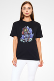 Attack On Titan Baskılı Unisex Siyah Tişört - Tshirt