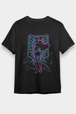 Attack On Titan Baskılı Unisex Siyah Tişört - Tshirt