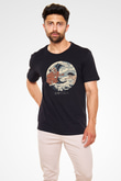 Attack On Titan Baskılı Unisex Siyah Tişört - Tshirt