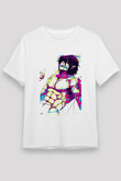 Attack On Titan Baskılı Unisex Siyah Tişört - Tshirt