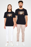 Attack On Titan Baskılı Unisex Siyah Tişört - Tshirt