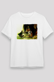 Attack On Titan Baskılı Unisex Siyah Tişört - Tshirt