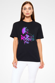 Attack On Titan Baskılı Unisex Siyah Tişört - Tshirt