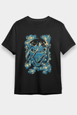 Attack On Titan Baskılı Unisex Siyah Tişört - Tshirt