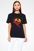 Attack On Titan Baskılı Unisex Siyah Tişört - Tshirt