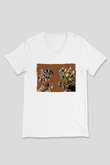 Attack On Titan Baskılı Unisex Siyah V Yaka Tişört - Tshirt