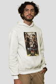 Attack on Titan Beyaz Unisex Kapşonlu Sweatshirt